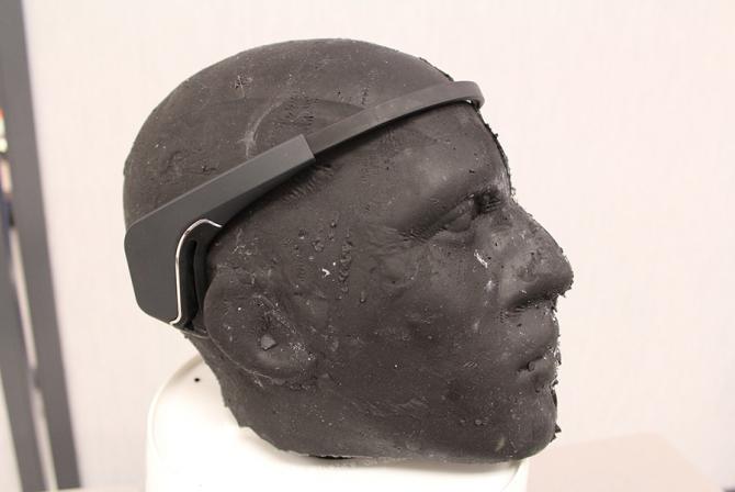 Headband placed on displayed mannequin head