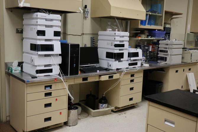 Research equipment in a lab