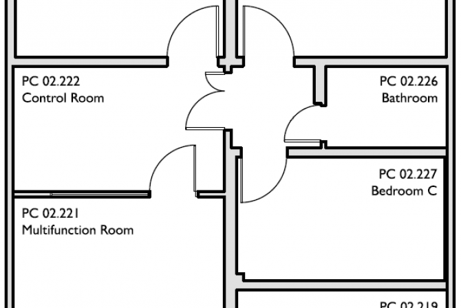 Plan d'étage d'un laboratoire