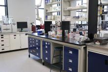 Lab bench and instruments